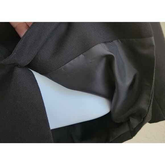 Van Heusen Black Women's Blazer 12 Reg Lined Faux Pockets Notched Collar - Picture 2 of 5